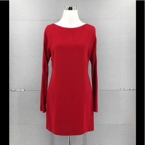 NICOLETTA RUGGIERO Open Long Sleeve Red Dress‎ US 8